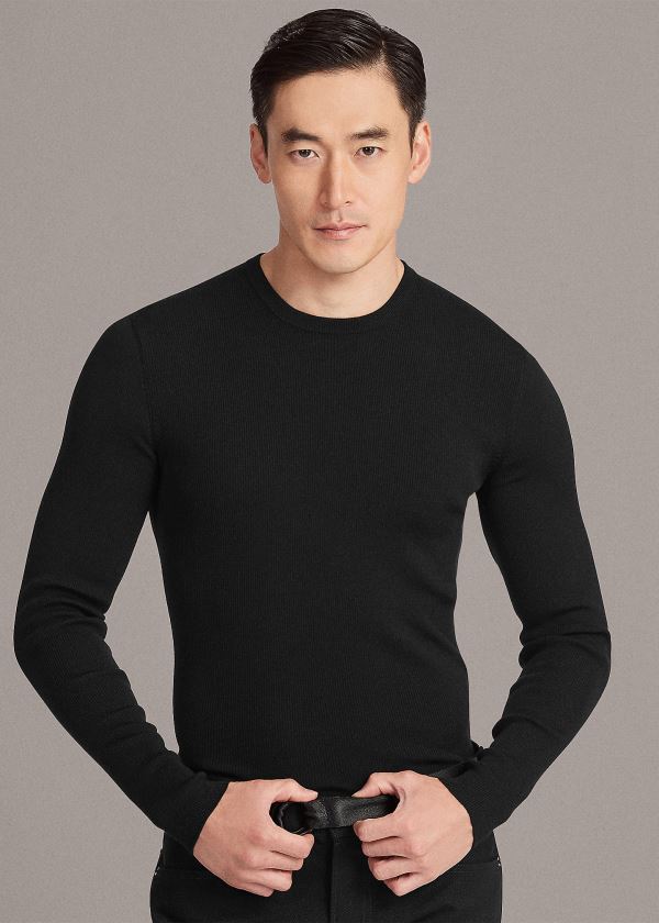 Suéter Ralph Lauren RLX Slim Ribbed Merino Homem 13847-TIBU